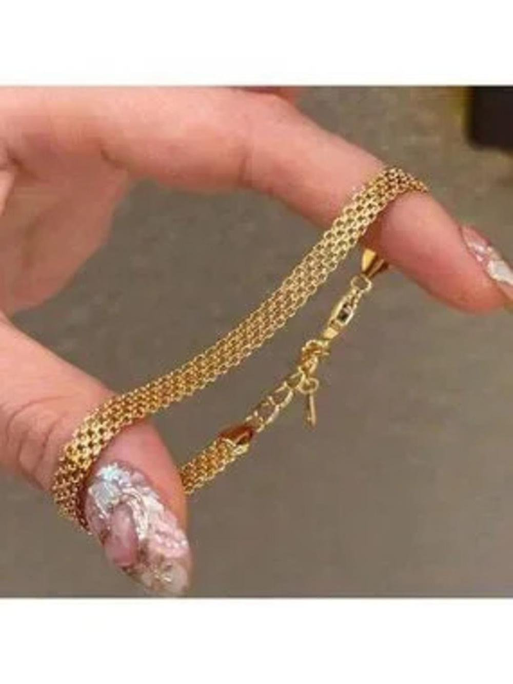 Silver Plated Stainless Steel Mesh Chain Bracelet